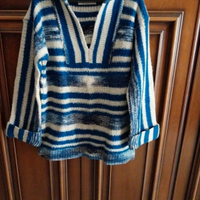Vintage Raro 1980's tMaglione bicolore