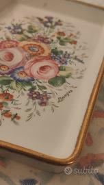 Svuotatasche porcellana Limoges oro a mano