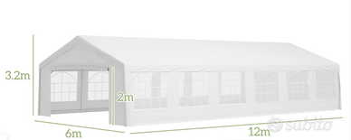 telo per gazebo 6 metri x 12 metri con finestre
