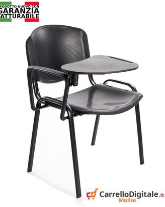 Sedie riunione conferenza +scrittoio plastica nera