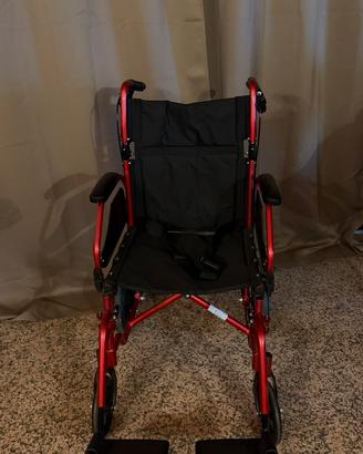 Sedia a rotelle, carrozzina deambulatore piegh