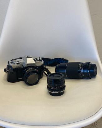 Fotocamera analogica Minolta vintage X-370 kit