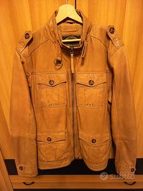 giacca in pelle da uomo colore cammello L