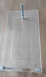 Grande portafoto portalistino plexiglass e acciaio