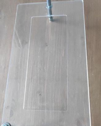 Grande portafoto portalistino plexiglass e acciaio