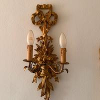 Coppia di applique dorate antiche