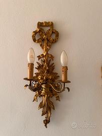 Coppia di applique dorate antiche