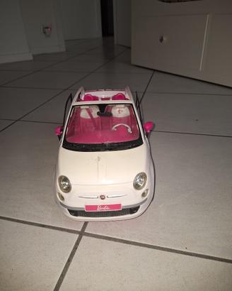 Barbie Fiat 500 Bianca e Rosa - Auto Cabriolet Ori