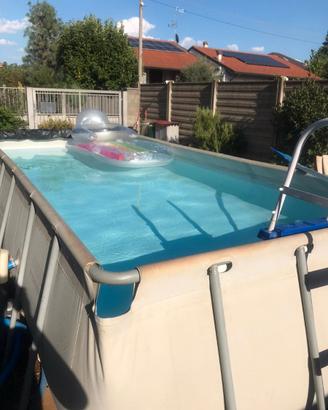 piscina smontabile con scaletta e telo