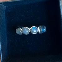 Anello in argento e labradorite