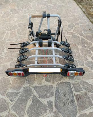 Portabiciclette auto gancio traino 4 posti