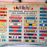 CARTOLINA MILITARE DECORATIONS ARMEES ALLIEES '20