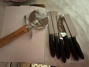 Set 6 coltelli pizza con rotella