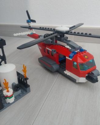 lego pompieri incendio