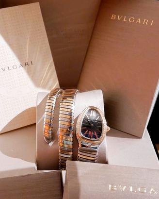 Bulgari Serpenti 3 Giri Acc/Oro Rosa Diamond