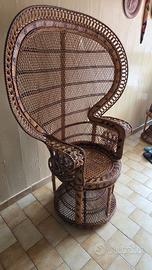 poltrona in vimini