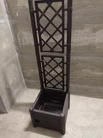 Porta vaso con spalliera