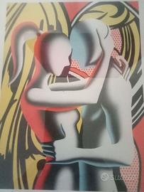 Mark Kostabi quadro con cornice e certificato