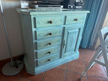 Credenza in legno decorato stile provenzale – 110×