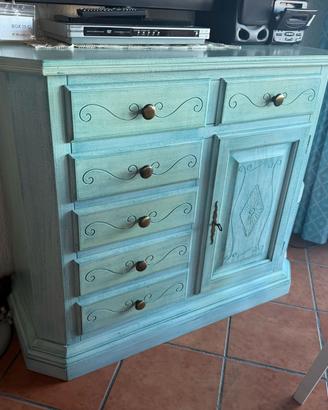 Credenza in legno decorato stile provenzale – 110×