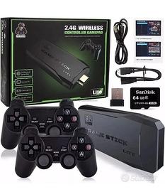 Game Stick 4k 64gb 10000giochi con 2 joystick 