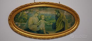 Quadro cattolico antico 87x46cm