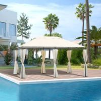Gazebo Rettangolare con Struttura in Metallo