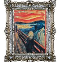 STAMPA L'URLO DI MUNCH CORNICE BAROCCA CM 55X45