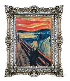 STAMPA L'URLO DI MUNCH CORNICE BAROCCA CM 55X45