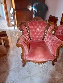 divano più 2 poltrone vintage 