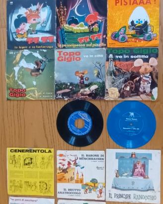 15 VINILI 45 GIRI ANNI ‘60 – FIABE/CANZONI BIMBI