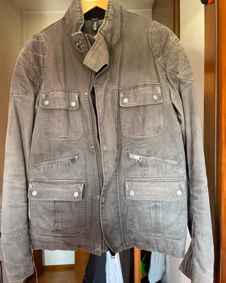 Giacca moto Helstons canvas grigia taglia XL