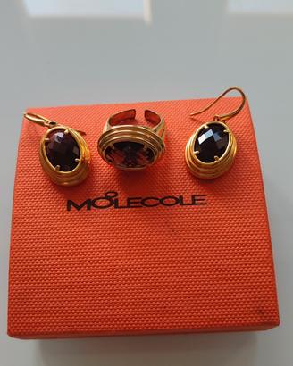 Parure Molecole orecchini e anello