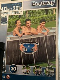 PISCINA 4,12 x 2,01 x 1,22h E POMPA PROFESSIONALE