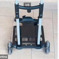 carrellino porta cartella bambini a 3 ruete