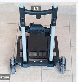 carrellino porta cartella bambini a 3 ruete
