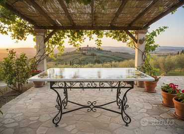 TAVOLO IN PIETRA LAVICA MIS. 200X100 CM. IN ITALIA