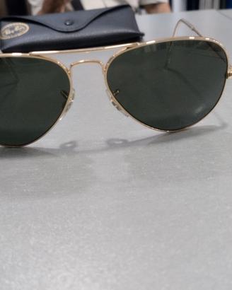 A1284 Ray ban rb3025 oro lenti nero tg55 nuovi