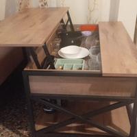 Tavolino da tè o da pranzo con contenitore