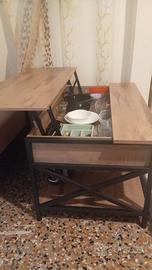 Tavolino da tè o da pranzo con contenitore