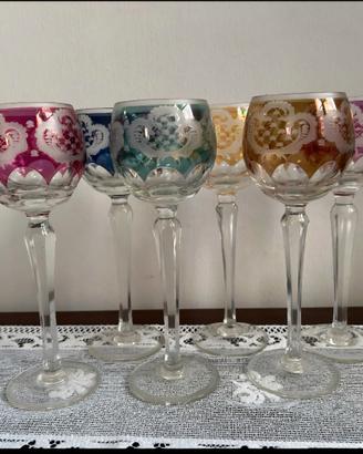 6 Calici Cristallo Roemer Arlecchino