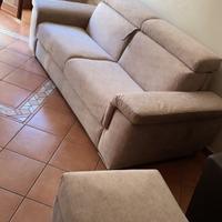 Divano letto 3 posti + pouf conten poltrone sofa