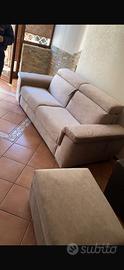 Divano letto 3 posti + pouf conten poltrone sofa