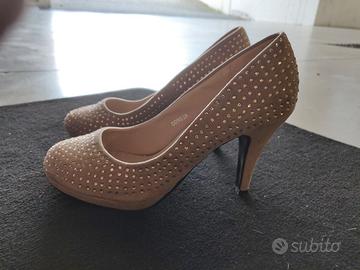 Tulipano scarpe con tacco alto e strass - Tg. 37