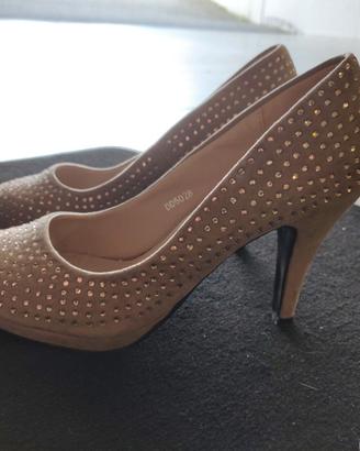 Tulipano scarpe con tacco alto e strass - Tg. 37