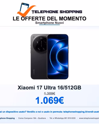 Xiaomi 17 Ultra 16/512GB Nuovo