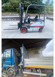 CAMION INVECO CON GRU E MULETTO