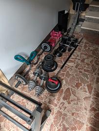 Set Pesi Palestra Ghisa Bilancieri e Manubri