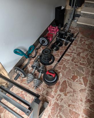 Set Pesi Palestra Ghisa Bilancieri e Manubri