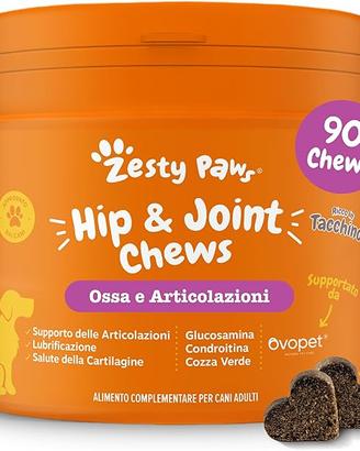 Zesty Paws Hip & Joint per Cani – Gusto Tacchino –